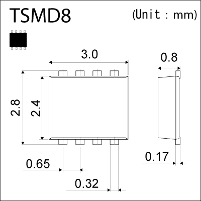 Schottky Barrier Diodes_RB061US-30_Dimensions